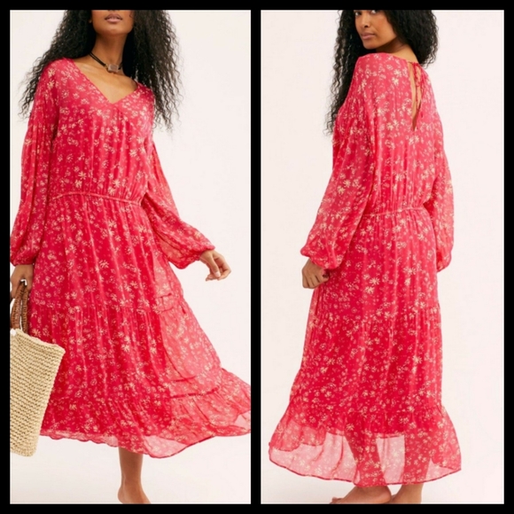 Free People Dresses & Skirts - Free People Pink Wall Flower Dress S/M NWT